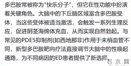 好消息！多巴胺靶点突破，舌下15分钟改善ED难题