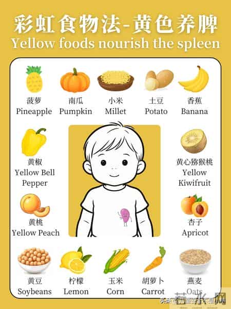 给宝宝吃出一道 ｜ 彩虹食物法养护五脏