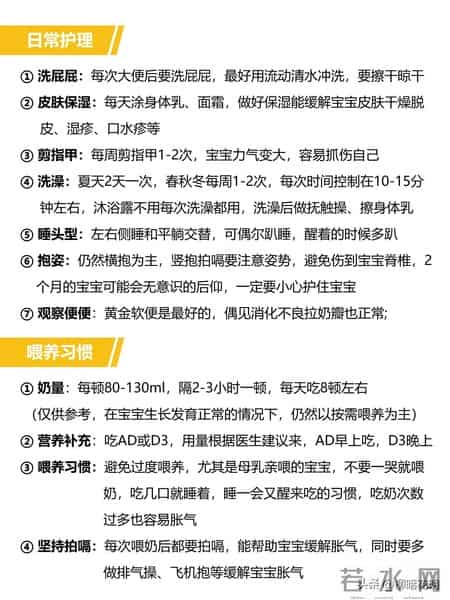 新生儿第2个月，你必须知道的60件事（已生）！