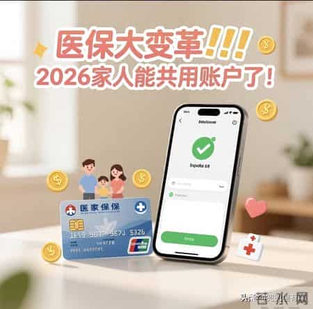 医保余额“全家共享”！2026新政策落地，零手续费超省心