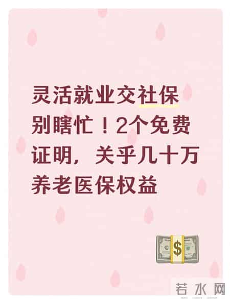 灵活就业交社保别瞎忙！2个免费证明，关乎几十万养老医保权益