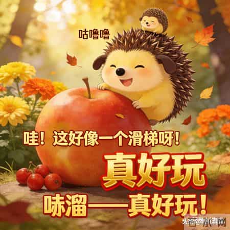 儿童睡前故事分享8：小刺猬球球和苹果滑梯