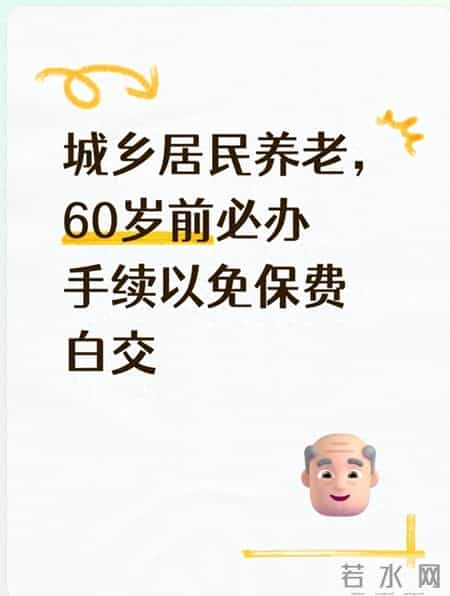 城乡居民养老，60岁前必办手续以免保费白交