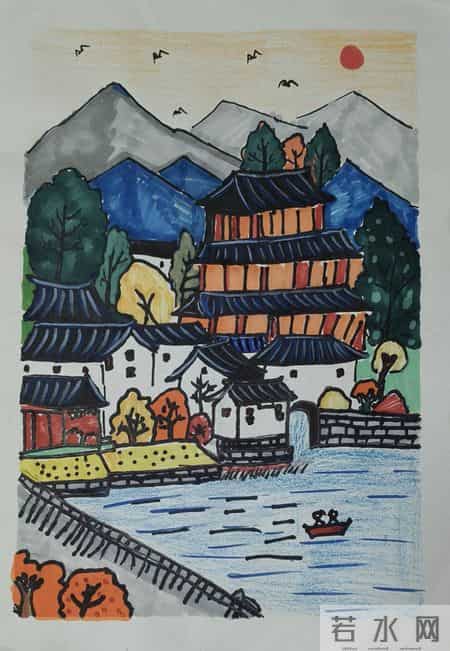 绘画《温暖的家乡》｜烟台中小学生“才艺秀”作品选登