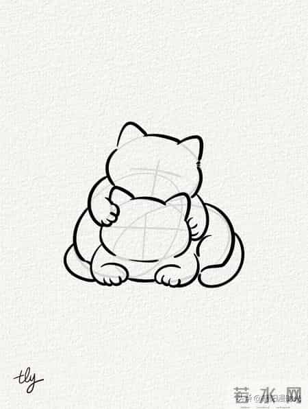 涂鸦简笔画贴贴猫分享