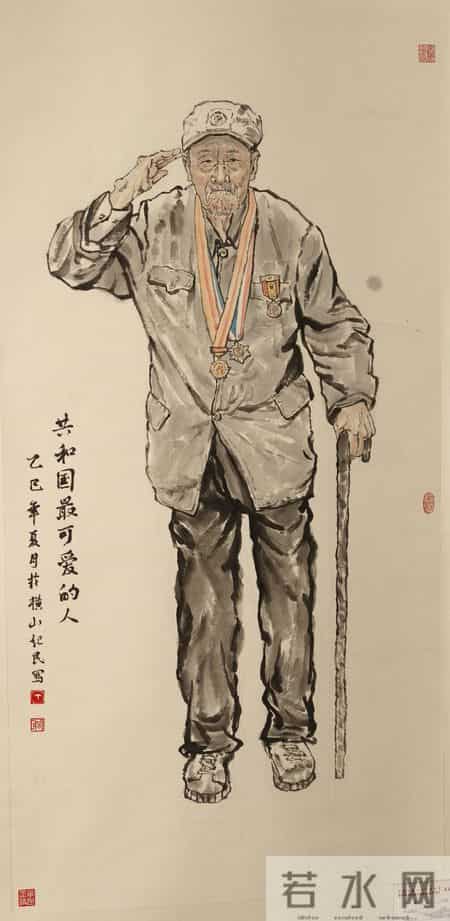 丁纪民人物国画作品欣赏