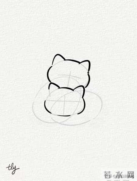 涂鸦简笔画贴贴猫分享