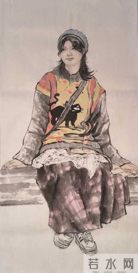 丁纪民人物国画作品欣赏