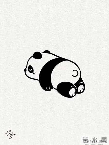 萌萌可爱的小熊猫丨涂鸦简笔画分享