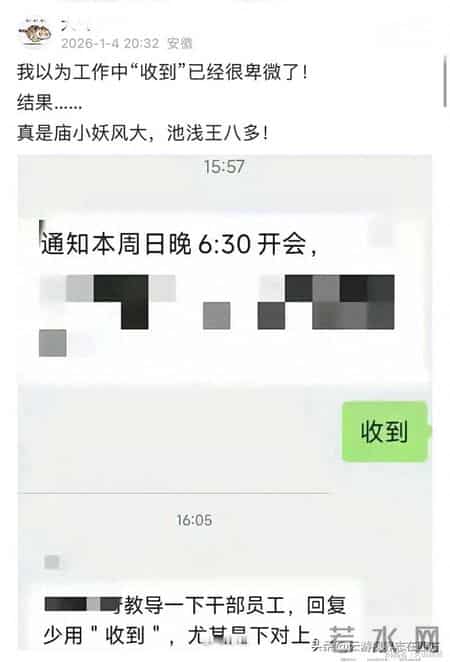 庙小妖风大！一句“收到”被批没情商，小作坊的官威病该治治了