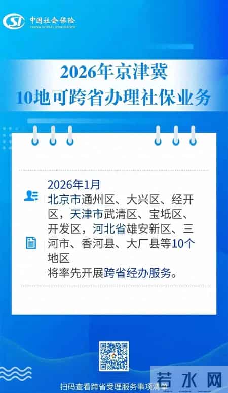 2026年1月起！京津冀10地社保跨省通办，21项业务不用跑原籍