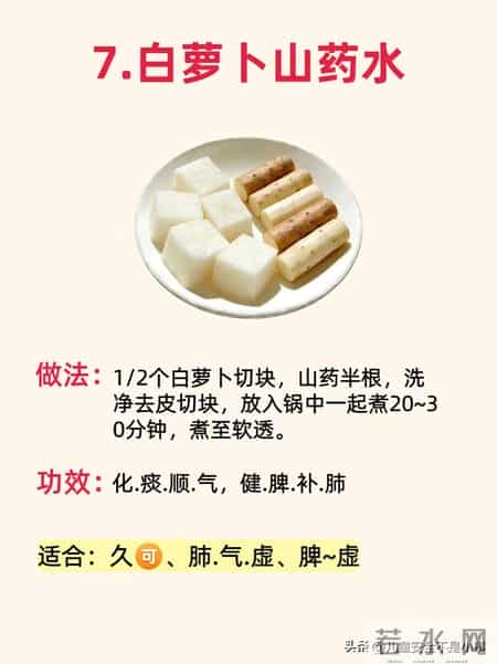 白萝卜浑身都是宝，口亥嗽就怕它