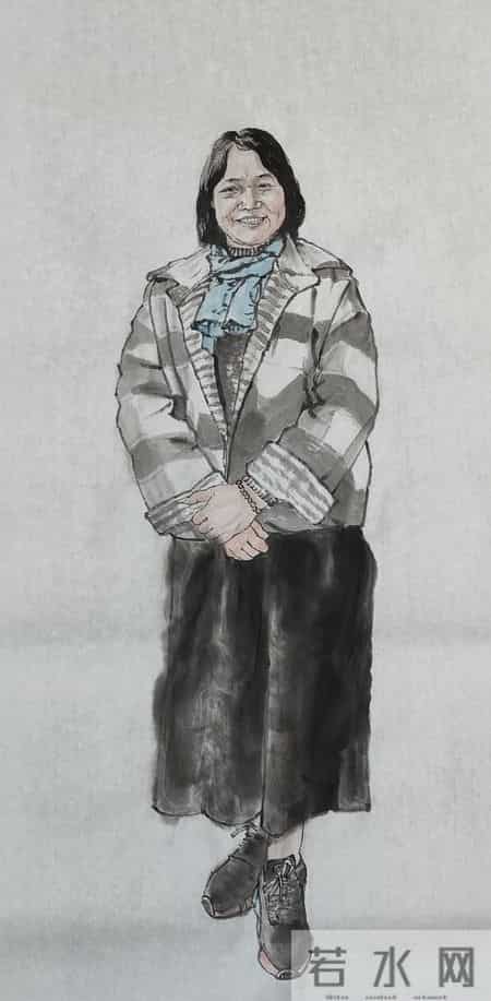 丁纪民人物国画作品欣赏