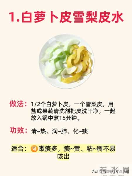 白萝卜浑身都是宝，口亥嗽就怕它