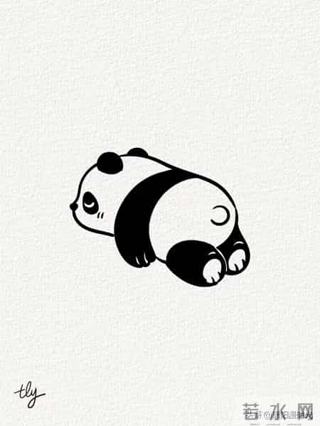 萌萌可爱的小熊猫丨涂鸦简笔画分享