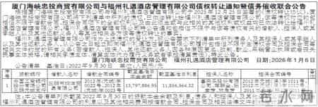 福建法治报2026年1月6日公告