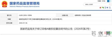 自杀、攻击性行为！国家药监局：异维A酸软胶囊说明书修订