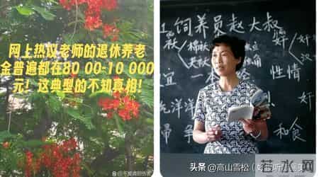 网上热议老师退休养老金普遍都在8000-10 000元！这典型的不知真相