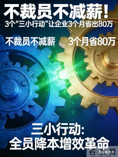 不裁员不减薪！3个“三小行动”，让企业3个月省出80万