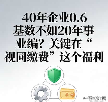 40年企业0.6基数不如20年事业编？关键在“视同缴费”这个福利