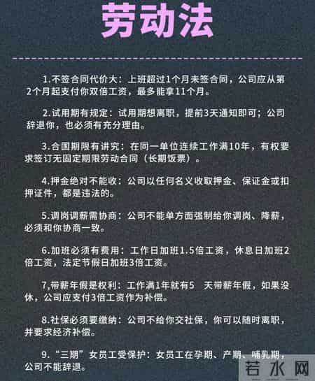 读懂劳动法这9条，职场权益不踩坑！公司违法可直接维权