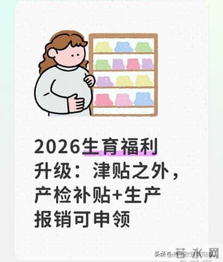 2026生育福利升级：津贴之外，产检补贴+生产报销可申领