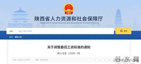 陕西最低工资标准调整！本月起执行→