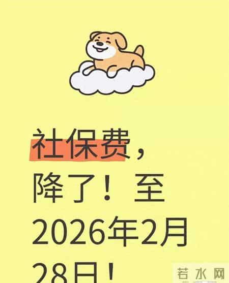 社保费，降了！至2026年2月28日！