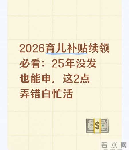 育儿补贴续领攻略：2025没领到？2026这么申就对了