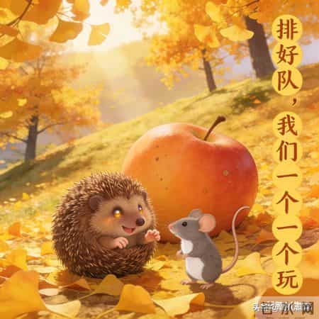 儿童睡前故事分享8：小刺猬球球和苹果滑梯