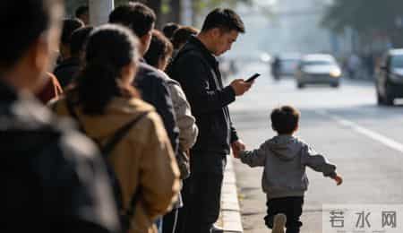 路边排队区：爸爸玩手机致孩子被撞，妈妈拒向司机索赔