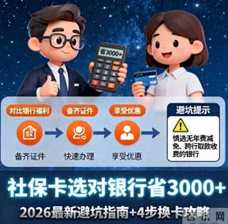 社保卡选对银行省3000+ 2026最新避坑指南+4步换卡攻略，看完不亏