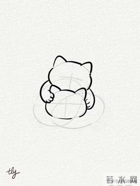 涂鸦简笔画贴贴猫分享