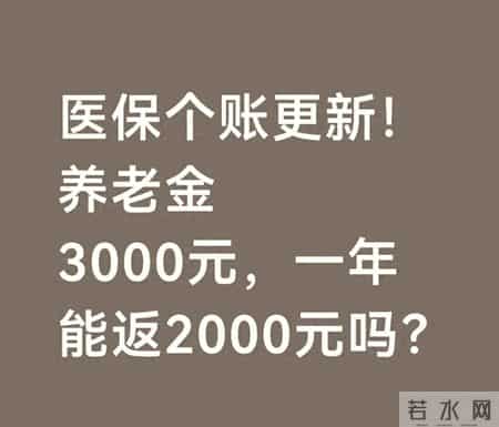 2026医保个账更新！养老金3000元，一年能返2000元吗？