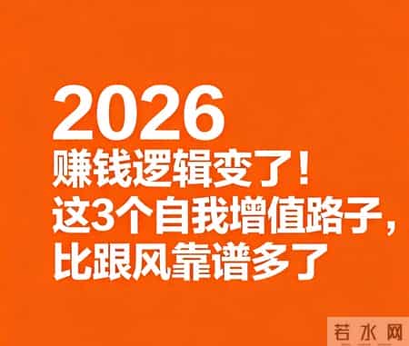 2026赚钱逻辑变了！这3个自我增值路子，比跟风靠谱多了