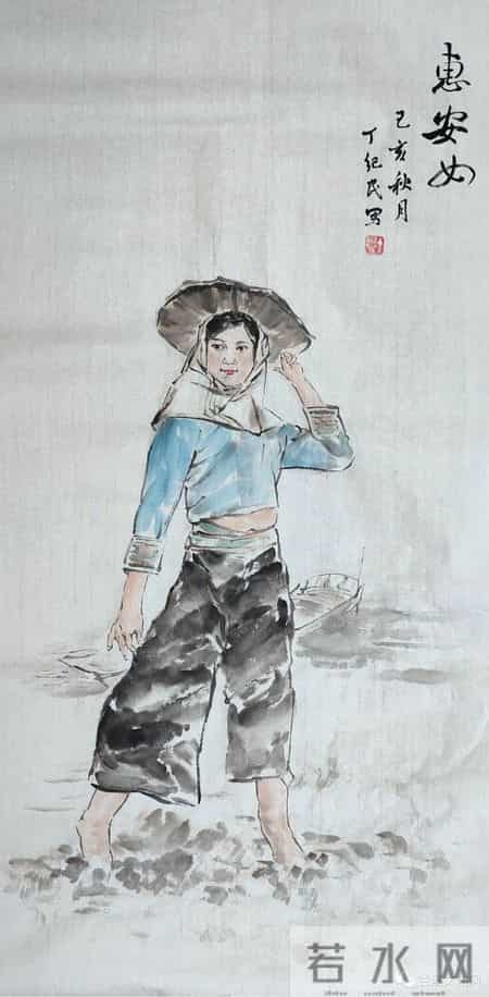 丁纪民人物国画作品欣赏