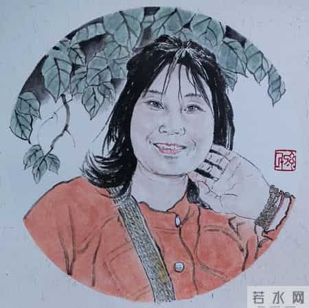 丁纪民人物国画作品欣赏