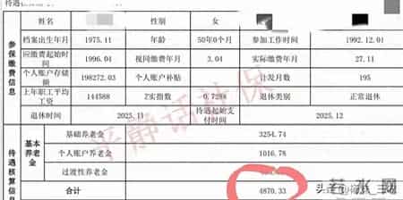 工龄31.25年、个账近20万，2025年退休能拿5000吗？