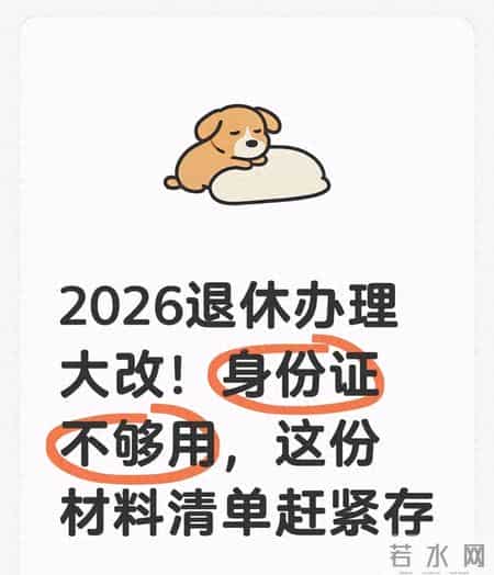 2026年退休没那么简单！光带身份证真办不了？这些材料缺一不可！