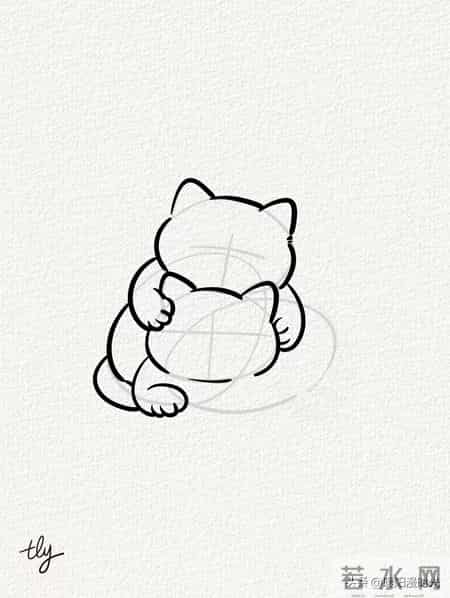 涂鸦简笔画贴贴猫分享