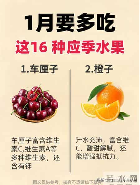 1月要多吃这16种应季水果