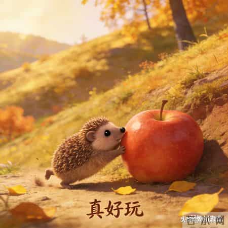 儿童睡前故事分享8：小刺猬球球和苹果滑梯