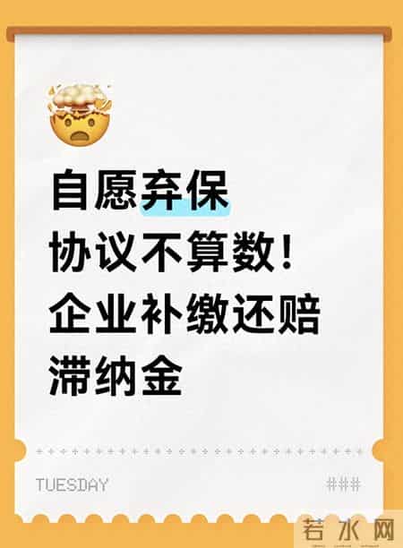 自愿弃保协议不算数！企业补缴还赔滞纳金