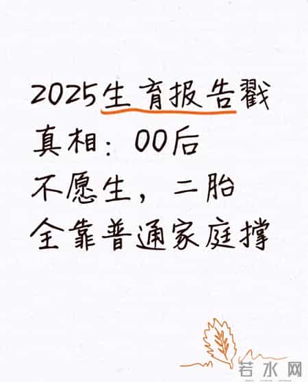 2025生育报告戳真相：00后不愿生，二胎全靠普通家庭撑