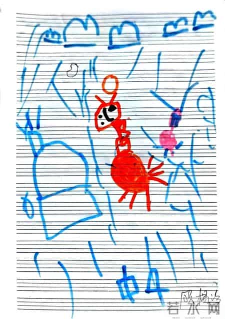 中班亲子美术--小马