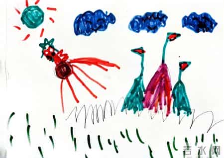 中班亲子美术--小马