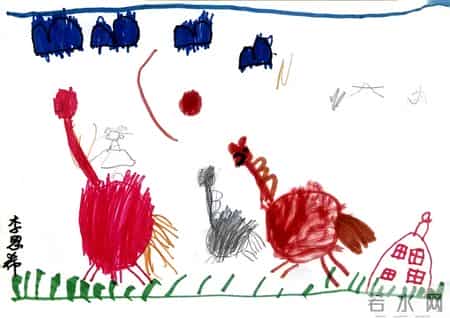 中班亲子美术--小马