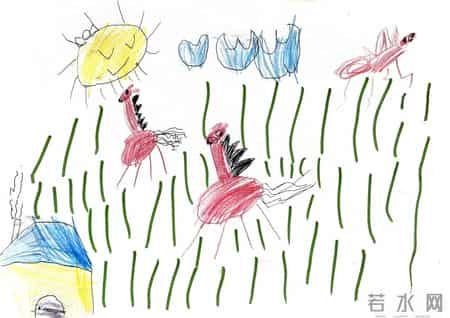 中班亲子美术--小马