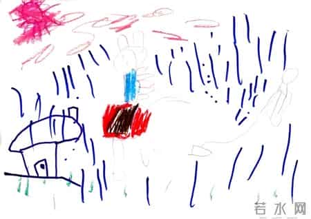 中班亲子美术--小马