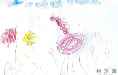 中班亲子美术--小马